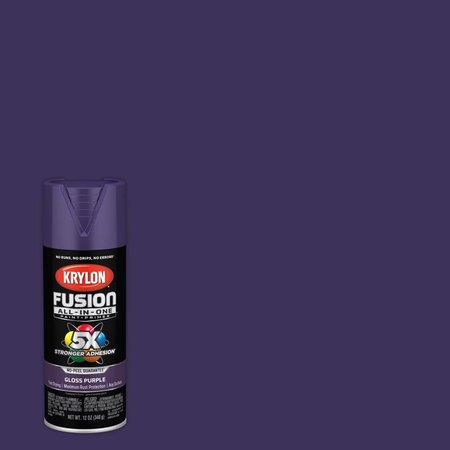 SHORT CUTS Krylon Fusion All-In-One Gloss Purple Paint+Primer Spray Paint 12 oz K02719007